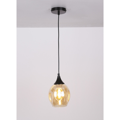 Lampa wisząca szklana czarno/brązowa Aspa 31-00583