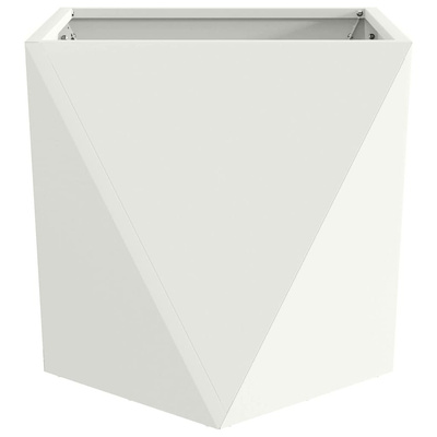 Donica 2 pcs Biały 40 x 40 x 40 cm Stal