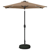 Parasol ogrodowy z oświetleniem LED i podstawą 230 x 230 cm