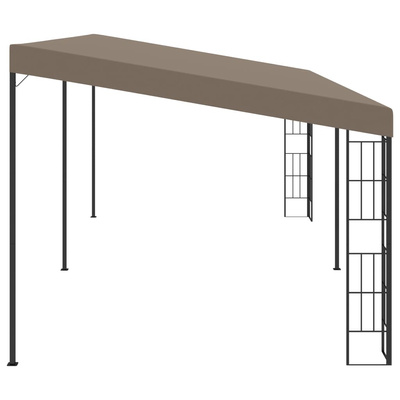 vidaXL Altana przyścienna, 6 x 3 m, taupe, tkanina