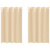 Firany blackout z kółkami 2 pcs Kremowy 175 x 140 cm Poliester