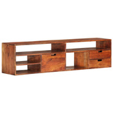 vidaXL Szafka pod TV, 140x30x35 cm, lite drewno akacjowe