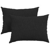 Poduszki na sofę 2 pcs Czarny 70 x 50 cm tkanina