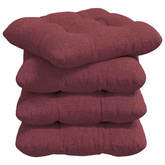 Poduszki na siedziska 4 pcs Czerwone wino 40 x 40 x 12 cm