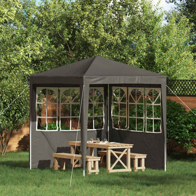 Ściana boczna namiotu na imprezy 2 pcs 200 x 195 cm antracytowy