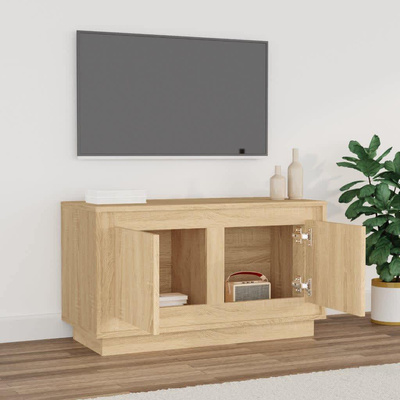 vidaXL Szafka pod TV, dąb sonoma, 80x35x45 cm, materiał drewnopochodny