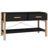 vidaXL Szafka pod TV, czarna, 82x38x45 cm, materiał drewnopochodny