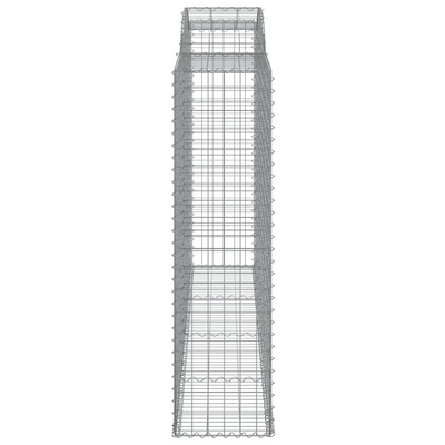 Kosze gabionowe, 4 szt, 300x50x180/200 cm, galwanizowane żelazo
