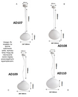 Gregg Pebble Pendant Lamp Rozmiar D