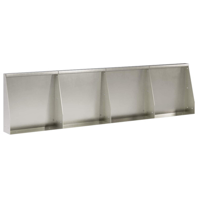Mur oporowy 4 szt. 40 x 12 x 30 cm Stal nierdzewna srebrny