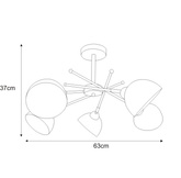 Lampa sufitowa K-JSL-1286/5-2 z serii HORNET KAJA