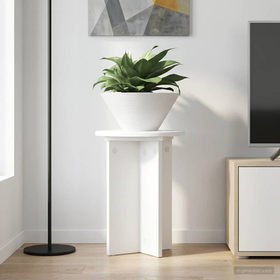 Stojak na rośliny 2 pcs Biały ?29,5 x 40 cm Drewno inżynieryjne