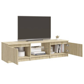 vidaXL Szafka pod TV, z LED, dąb sonoma, 140 x 40 x 35,5 cm