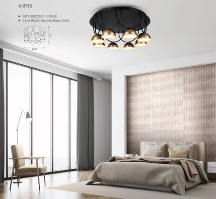 Plafon czarno-złoty  6 RING