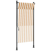 vidaXL Roleta zewnętrzna, pomarańczowo-biała, 100x270 cm