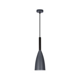 Lampa wisząca szara metal / drewno E27 Flen Ledea 50101262