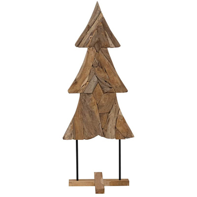 Choinka z podstawą Brązowy 151 cm Lite drewno tekowe