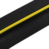 Uszczelka podłogowa do garażu Czarny i Żółty 12 x 90 mm 4,5 m
