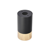 Punktowa oprawa sufitowa natynkowa JUNA Black, czarna z drewnianym pierścieniem,GU10, IP20, EDO777653 EDO Solutions