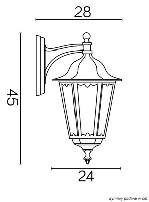 Kinkiet zewnętrzny K 3012/1/D