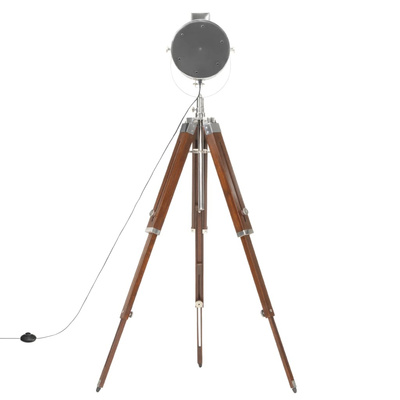 Lampa podłogowa na trójnogu, lite drewno mango, 165 cm