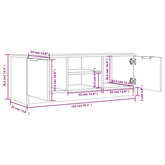vidaXL Szafka pod TV, wysoki połysk, biała, 100x35x55 cm