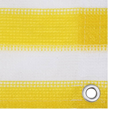 Parawan balkonowy, żółto-biały, 120x500 cm, HDPE