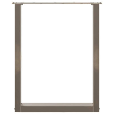 Nogi do stołu jadalnego w kształcie litery U 2 szt. Naturalna stal 70x(72-73) cm Stal