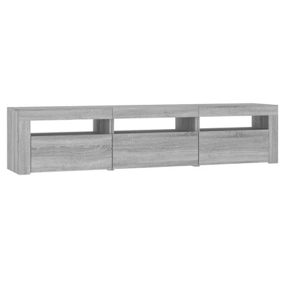 vidaXL Szafka pod TV z oświetleniem LED, szarość sonoma, 180x35x40 cm