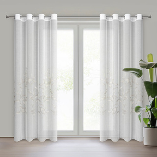 Firana Estella biała 140x250