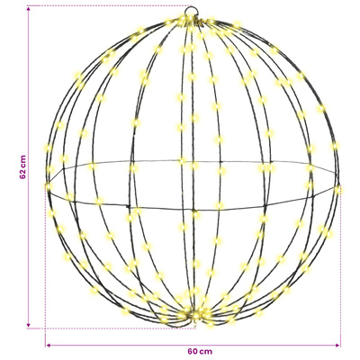 Piłka Ciepła biel 60 x 60 x 62 cm Metal 192 LED