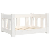 vidaXL Legowisko dla psa, białe, 55,5x45,5x28 cm, lite drewno sosnowe