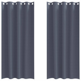Firany blackout z kółkami 2 pcs Antracyt 245 x 140 cm Poliester