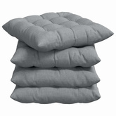Poduszki na siedziska 4 pcs Jasnoszary 40 x 40 x 6 cm tkanina