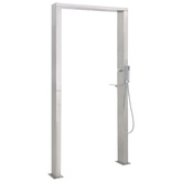 Prysznic ogrodowy ze stali nierdzewnej, podwójne dysze