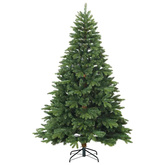 Sztuczna choinka z zawiasami Zielony 180 cm PVC, PE i stal