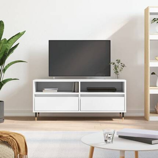 vidaXL Szafka pod TV, biała, 100x34,5x44,5 cm, materiał drewnopochodny