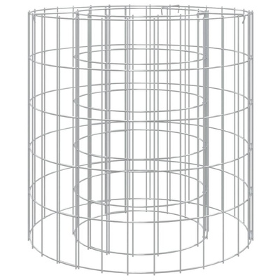 vidaXL Palenisko gabionowe, ? 50 cm, galwanizowane żelazo