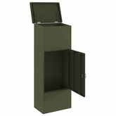 Skrzynka na przesyłki oliwkowy 44,5 x 29 x 110,5 cm Stal