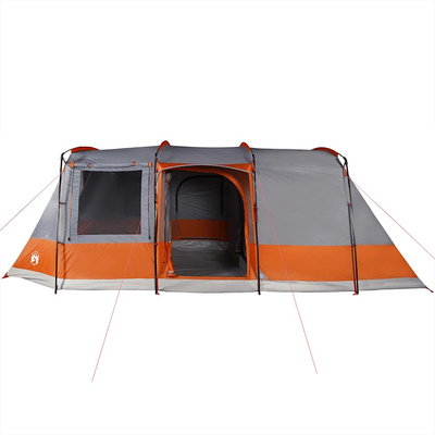 Namiot turystyczny, 4-os., szaro-pomarańczowy, wodoszczelny