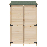 Shed ogrodowy naturalny 106,5 x 56 x 176 cm Drewno Świerkowe