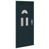 Drzwi Frontowe 98 x 208 cm PVC antracytowy