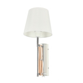 Kinkiet biały chrom/drewno regulowany 40W E27 Mito Candellux 21-75437