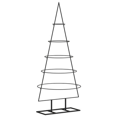 Metalowa choinka świąteczna, do dekoracji, czarna, 125 cm vidaXL