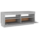 vidaXL Szafka pod TV z oświetleniem LED szary dąb sonoma, 100x35x40 cm