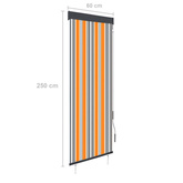 vidaXL Roleta zewnętrzna, 60x250 cm, żółto-niebieska