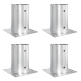 Okrągły kotwicy gruntowej 4 pcs srebrny 15 x 15 x 15 cm Metal