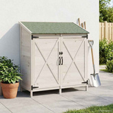 Shed ogrodowy Biały 106 x 56 x 113,5 cm Drewno Świerkowe