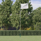 Segmentowy maszt flagowy, srebrny, 6,08 m, aluminium