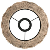 Klosz do lampy wiszącej, brązowy, ?20x15 cm, wiklina